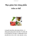 Mẹo giảm béo từng phần trên cơ thể