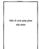 Một số cách giúp giảm nếp nhăn