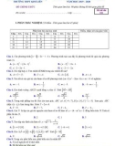Đề thi học kì 1 môn Toán 10 năm 2019-2020 có đáp án - Trường THPT Kim Liên