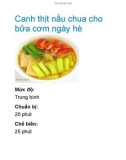 Canh thịt nấu chua cho bữa cơm ngày hè