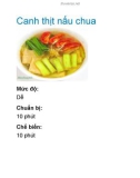 Canh thịt nấu chua