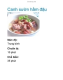 Canh sườn hầm đậu