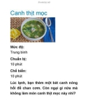 Canh thịt mọc