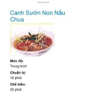 Canh Sườn Non Nấu Chua