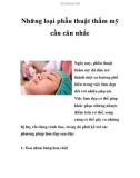 Những loại phẫu thuật thẩm mỹ cần cân nhắc