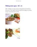 Những món ngon - bổ - rẻ