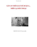 GẦN 4/5 THỜI GIAN ĐÃ ĐI QUA... NHÌN LẠI ĐỐI THOẠI