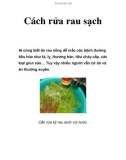 Cách rửa rau sạch