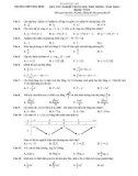 Đề thi thử tốt nghiệp THPT năm 2021 môn Toán - Trường THPT Hòa Bình (Đề số 3)