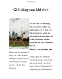 Giữ dáng sau khi sinh