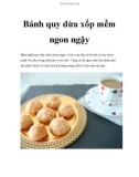 Bánh quy dừa xốp mềm ngon ngậy