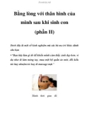 Bằng lòng với thân hình của mình sau khi sinh con (phần II)