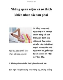 Những quan niệm và sở thích khiến nhan sắc tàn phai