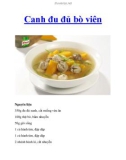 Canh đu đủ bò viên