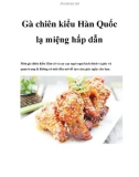 Gà chiên kiểu Hàn Quốc lạ miệng hấp dẫn