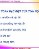 Chương 3: CÁC BÀI TOÁN ĐẶC BIỆT CỦA TĨNH HỌC