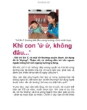 Khi con 'ứ ừ, không đâu...'