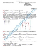 Đề khảo sát chất lượng môn Toán 12 năm 2019 - THPT Nguyễn Trãi, Thanh Hóa