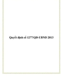 Quyết định số 1277/QĐ-UBND 2013