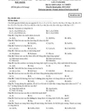 Đề thi thử tốt nghiệp THPT năm 2021 môn Hóa học có đáp án - Sở GD&ĐT Bắc Giang (Lần 2)