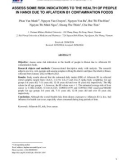 Lượng giá một số chỉ số nguy cơ đối với sức khỏe của cộng đồng dân cư Hà Nội do nhiễm Aflatoxin B1 trong thực phẩm