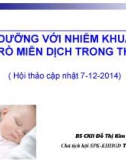 Hội thảo Dinh dưỡng với nhiễm khuẩn và vai trò miễn dịch trong thai kỳ - BS. Đỗ Thị Kim Ngọc