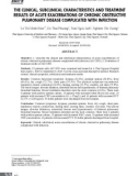 Đặc điểm lâm sàng, cận lâm sàng và kết quả điều trị ở bệnh nhân đợt cấp bệnh phổi tắc nghẽn mạn tính nhiễm khuẩn