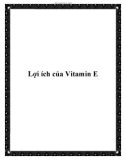 Lợi ích của Vitamin E