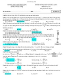 Đề thi thử ĐH môn Vật lí - THPT Trần Nhân Tông lần 3 năm 2012 đề 142