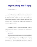 Mẹo trị chứng đau cổ họng