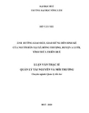 Luận văn Thạc sĩ Quản lý tài nguyên và môi trường: Ảnh hưởng giao đất, giao rừng đến sinh kế của người dân xã Hồng Thượng, huyện A Lưới, tỉnh Thừa Thiên Huế