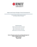 Doctoral thesis of Philosophy: Impact of project managers' person-environment fit