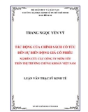 Luận văn Thạc sĩ Kinh tế: Tác động của chính sách cổ tức đến sự biến động giá cổ phiếu nghiên cứu các công ty niêm yết trên thị trường chứng khoán Việt Nam