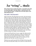 Ăn 'trông'... thuốc