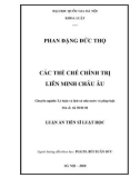 Luật văn Thạc sĩ Luật học: Các thể chế chính trị Liên minh Châu Âu