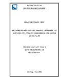 Tóm tắt luận văn Thạc sĩ Quản trị kinh doanh: Quản trị nguyên vật liệu cho sản phẩm giày tại xưởng đế của Công ty giày Rieker – chi nhánh Quảng Ngãi