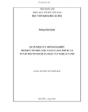 Luận án Tiến sĩ Triết học: Quan niệm của một số đại biểu trí thức tân học Việt Nam nửa đầu thế kỷ XX về vấn đề con người cá nhân và ý nghĩa của nó