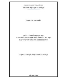 Luân văn Thạc sĩ Quản lý giáo dục: Quản lý thiết bị dạy học ở trường trung học phổ thông A Hải Hậu đáp ứng yêu cầu đổi mới giáo dục