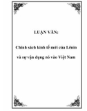 LUẬN VĂN: Chính sách kinh tế mới của Lênin và sự vận dụng nó vào Việt Nam