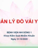 Bài giảng Quản lý đồ vải y tế