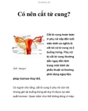 Có nên cắt tử cung?