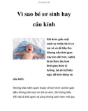 Vì sao bé sơ sinh hay cáu kỉnh