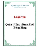 Luận văn: Quản lý Bảo hiểm xã hội Hồng Bàng