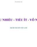 Bài giảng Tiểu nhiều - Tiểu ít - Vô niệu - ThS.BS Nguyễn Thy Anh