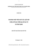 Luận văn Thạc sĩ Khoa học máy tính: Phương pháp trích rút các luật mờ phân lớp dựa trên đại số gia tử và ứng dụng