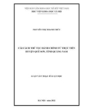 Luận văn Thạc sĩ Luật học: Cải cách thủ tục hành chính từ thực tiễn huyện Quế Sơn, tỉnh Quảng Nam