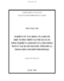 Luận văn Thạc sĩ Môi trường và phát triển bền vững: Nghiên cứu tác động của một số hiện tượng thiên tai tới sản xuất nông nghiệp và sinh kế của cộng đồng dân cư tại huyện Mai Sơn, tỉnh Sơn La trong bối cảnh biến đổi khí hậu