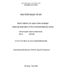 Tóm tắt luận văn thạc sĩ: Phát triển các khu công nghiệp theo hướng bền vững ở thành phố Đà Nẵng