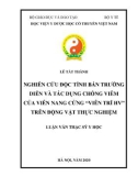 Luận văn Thạc sĩ Y học: Nghiên cứu độc tính bán trường diễn và tác dụng chống viêm của viên nang cứng 'Viên trĩ HV' trên động vật thực nghiệm