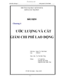 Tiểu luận: Ước lượng và cắt giảm chi phí lao động